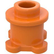 Lego kulatá kostka s květinovým okrajem, oranžová (4141048)